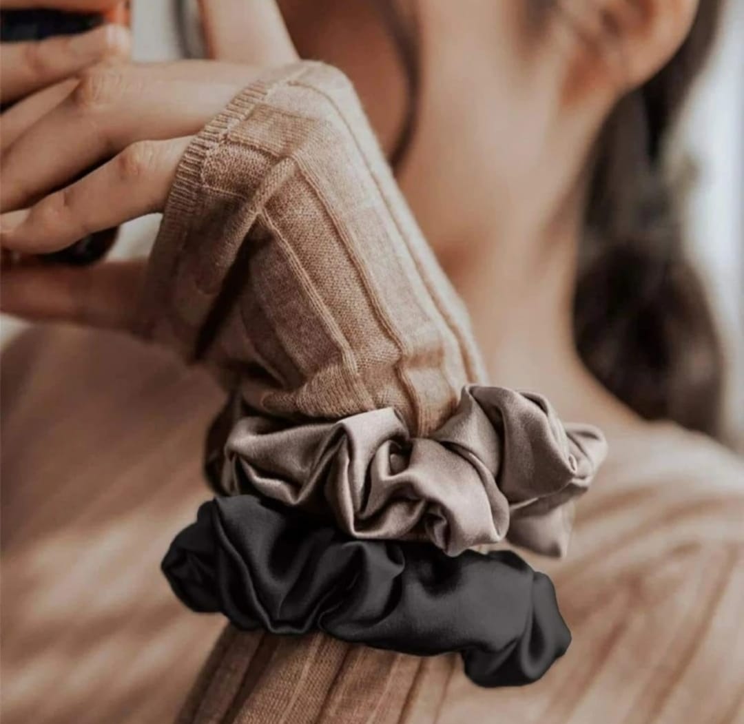 GEMS CROWN XL Satin Hair Scrunchie – Soft, Elegant & Hair-Friendly