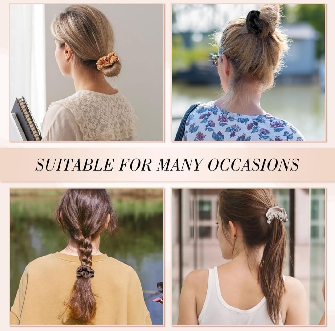GEMS CROWN XL Satin Hair Scrunchie – Soft, Elegant & Hair-Friendly